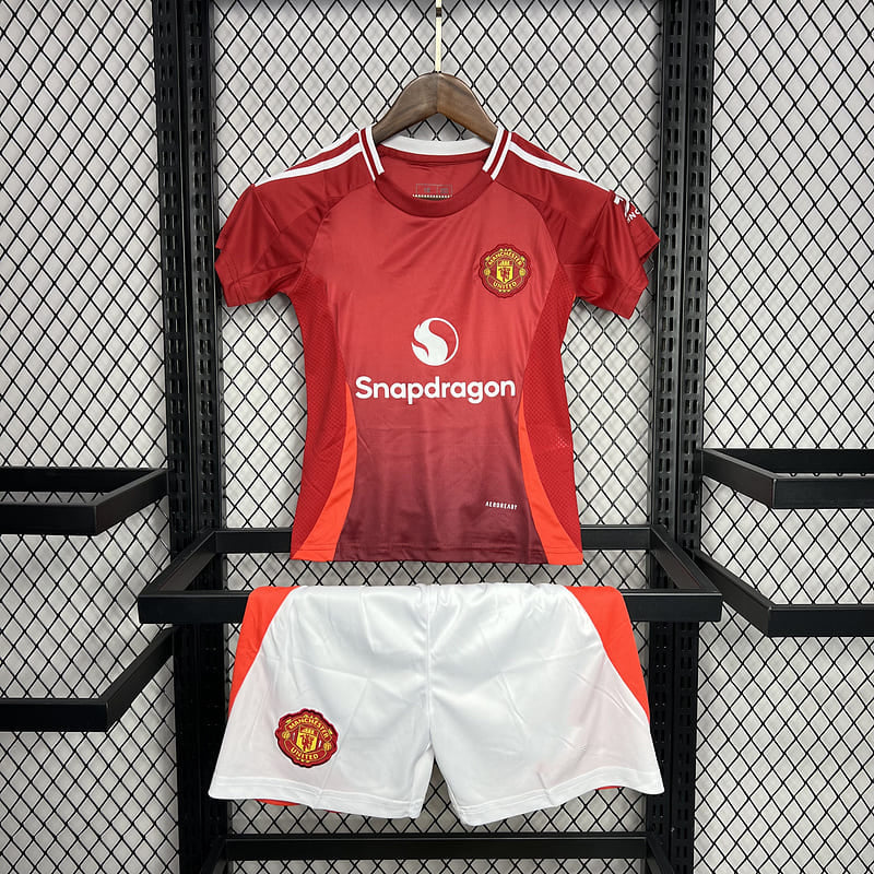 Manchester United Home 24/25 Kids Kit with Socks | Without Logo