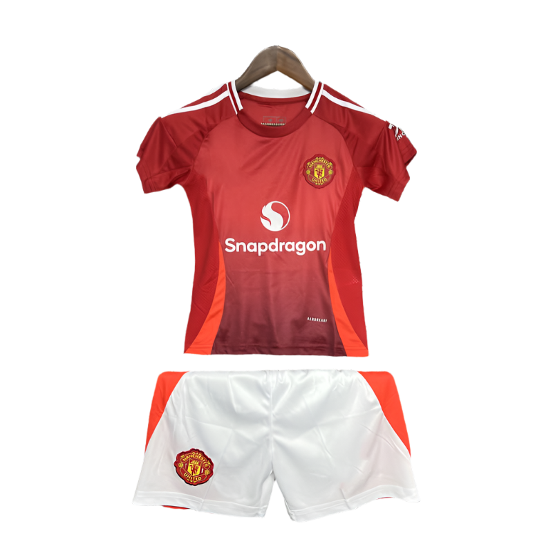 Manchester United Home 24/25 Kids Kit with Socks | Without Logo