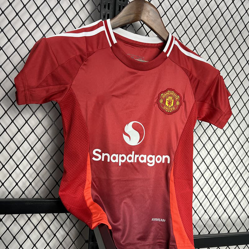 Manchester United Home 24/25 Kids Kit with Socks | Without Logo