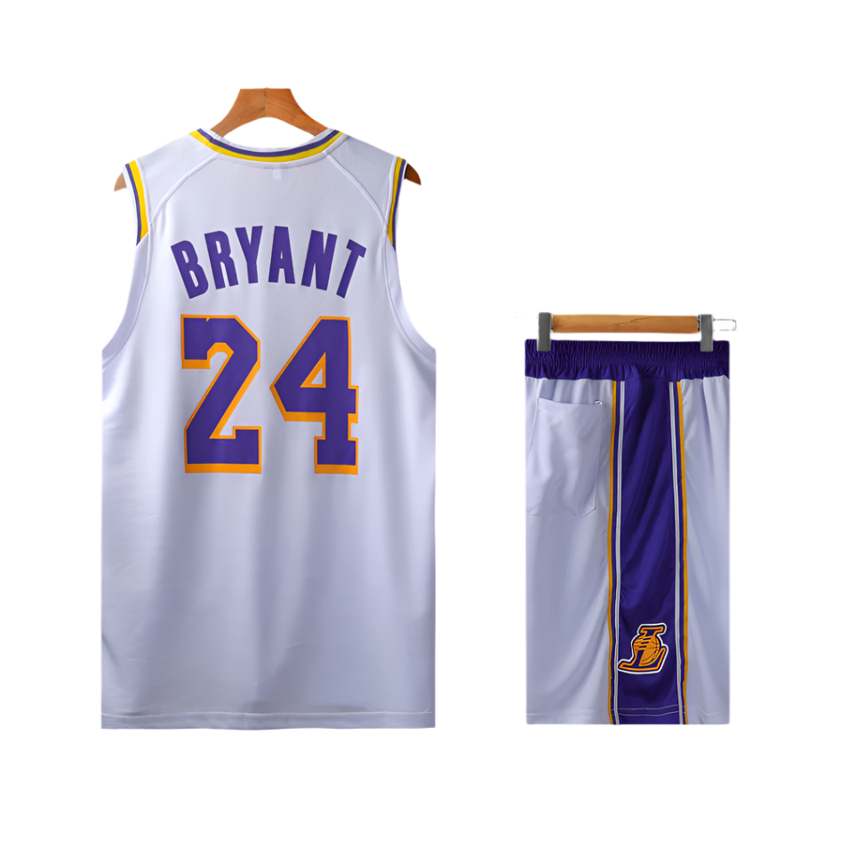 Kobe Bryant Los Angeles Lakers 23/24 Kids White With Socks #24