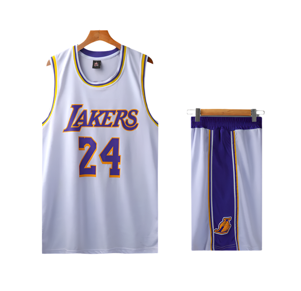 Kobe Bryant Los Angeles Lakers 23/24 Kids White With Socks #24