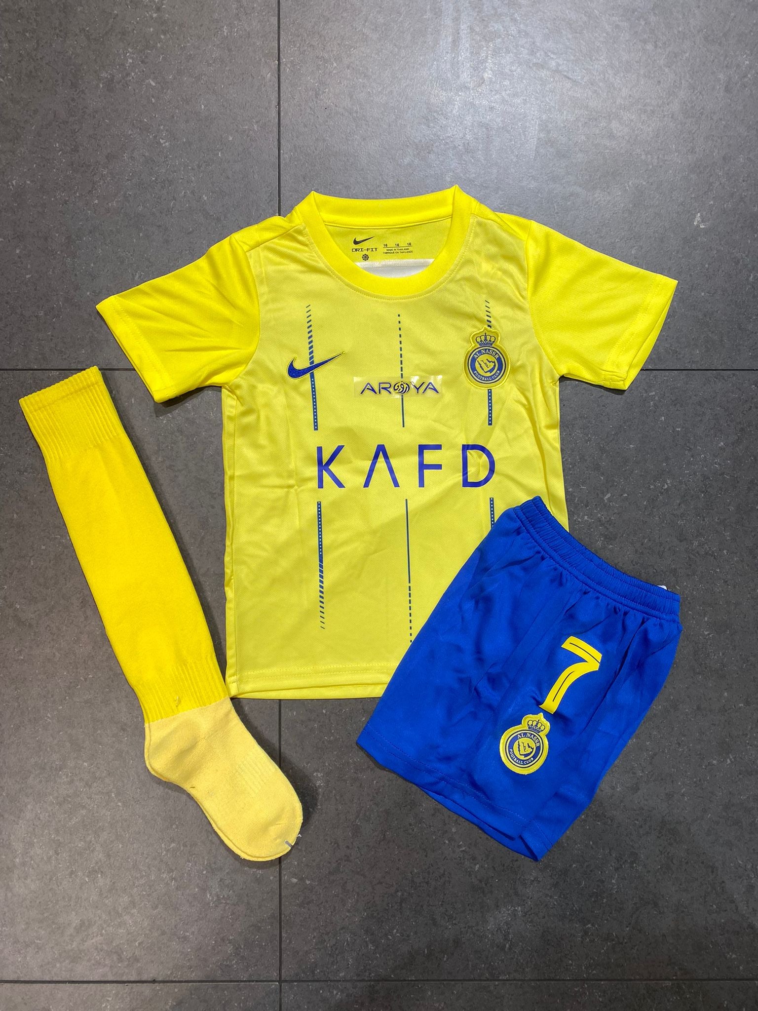 Al Nassr Kids Home Kit 23/24 with Socks