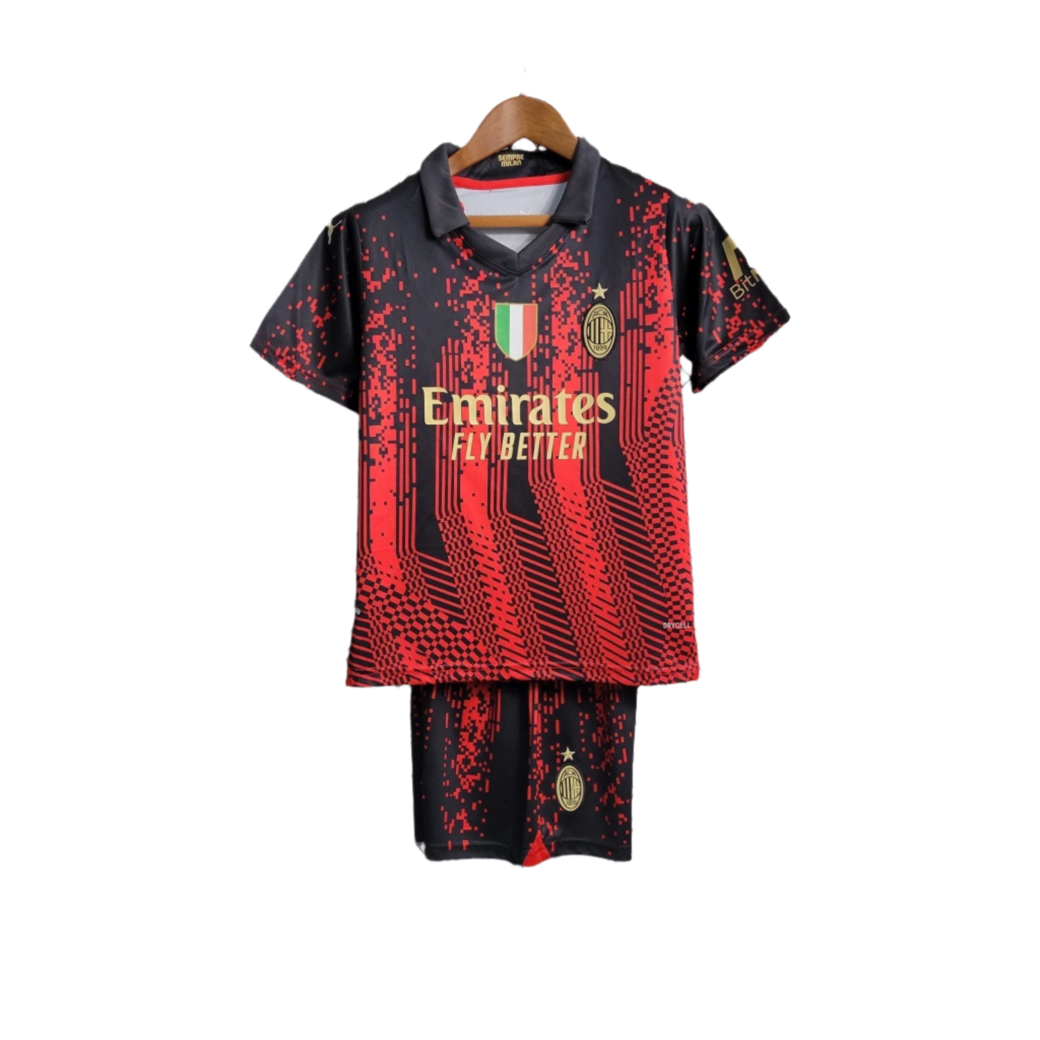 Ac Milan Away 23/24 For Kids With Socks | Without Logo