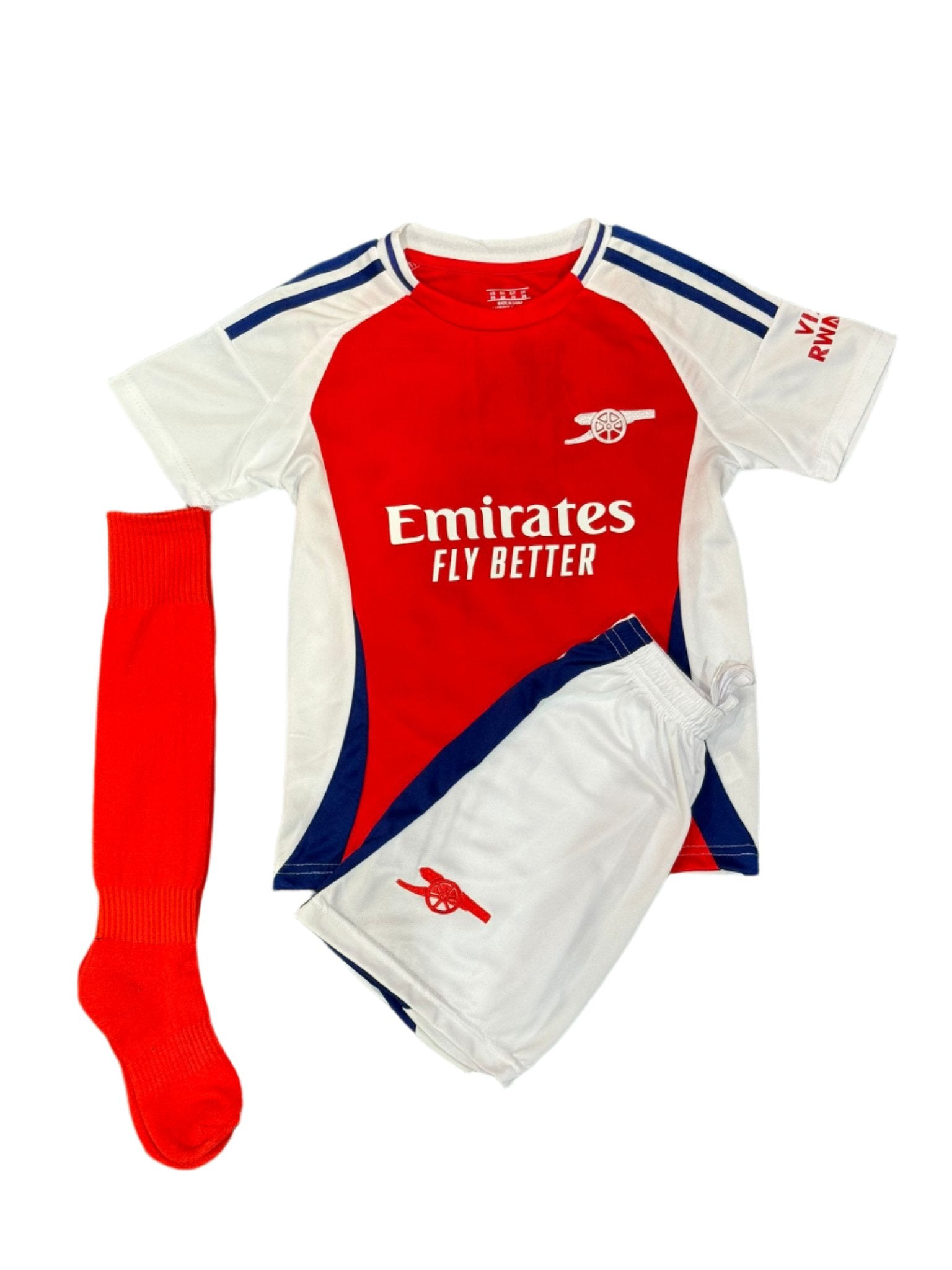 Arsenal Home 24/25 Kids Kit with Socks | Without Logo