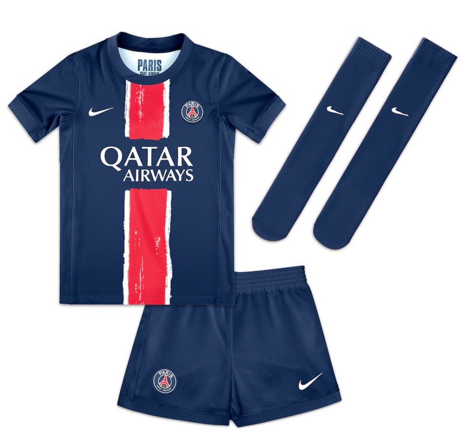 PSG Home 24/25 Kids Kit with Socks