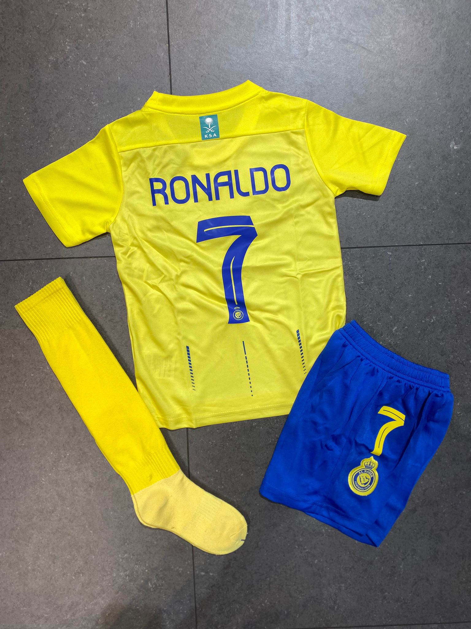 Al Nassr Kids Home Kit 23/24 with Socks