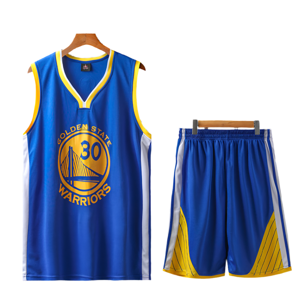 NBA Golden State Steph Curry Jersey Kids Blue With Socks #30