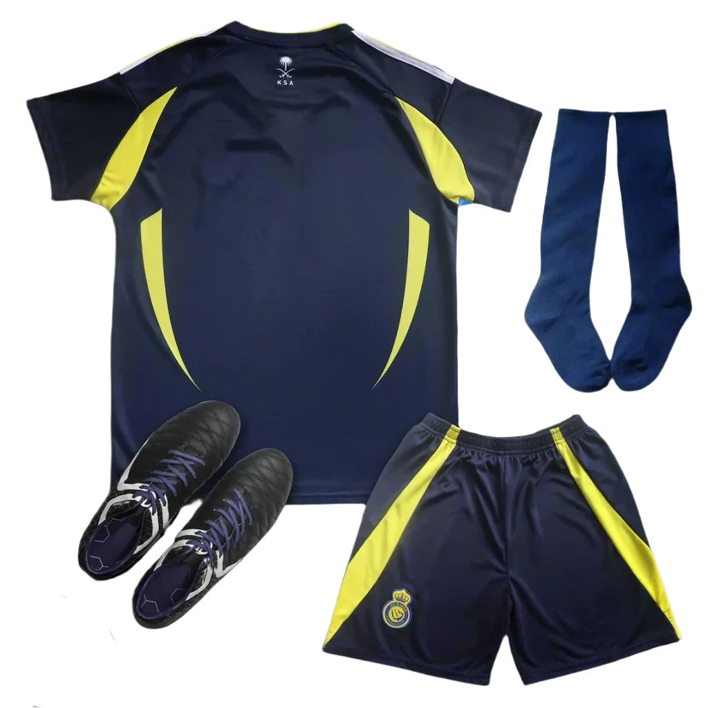 Al Nassr Away 24/25 Kids Kit with Socks | Without Logo