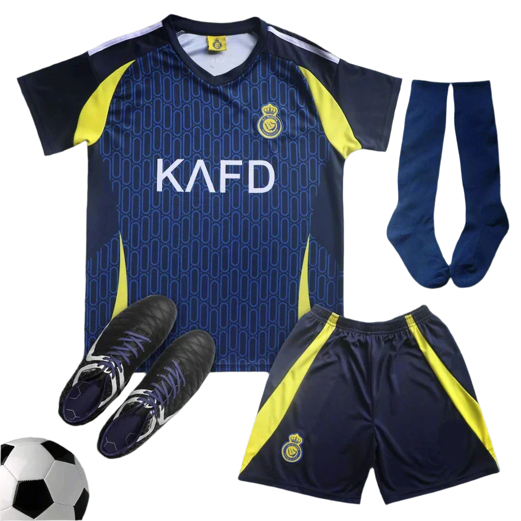 Al Nassr Away 24/25 Kids Kit with Socks | Without Logo