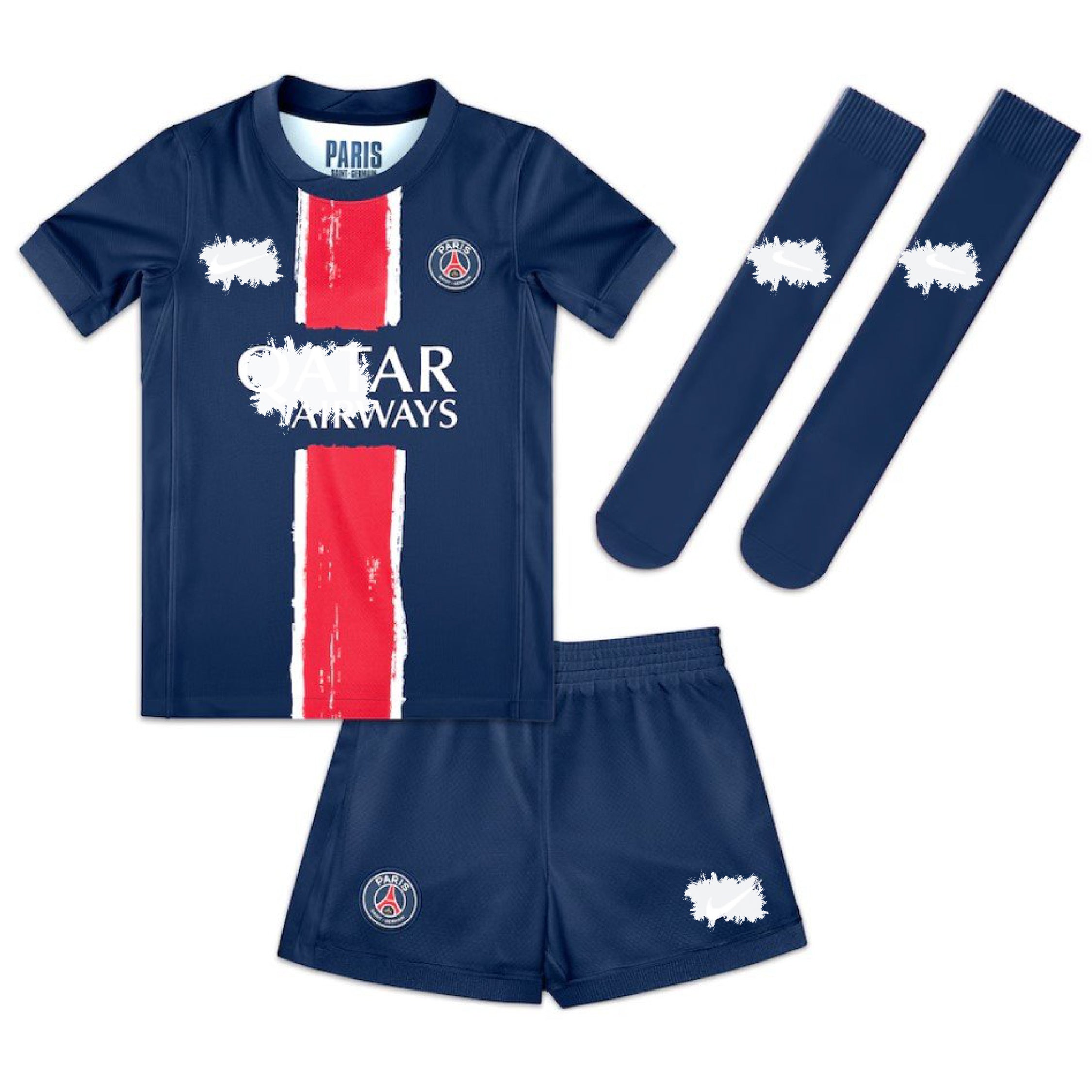 PSG Home 24/25 Kids Kit with Socks