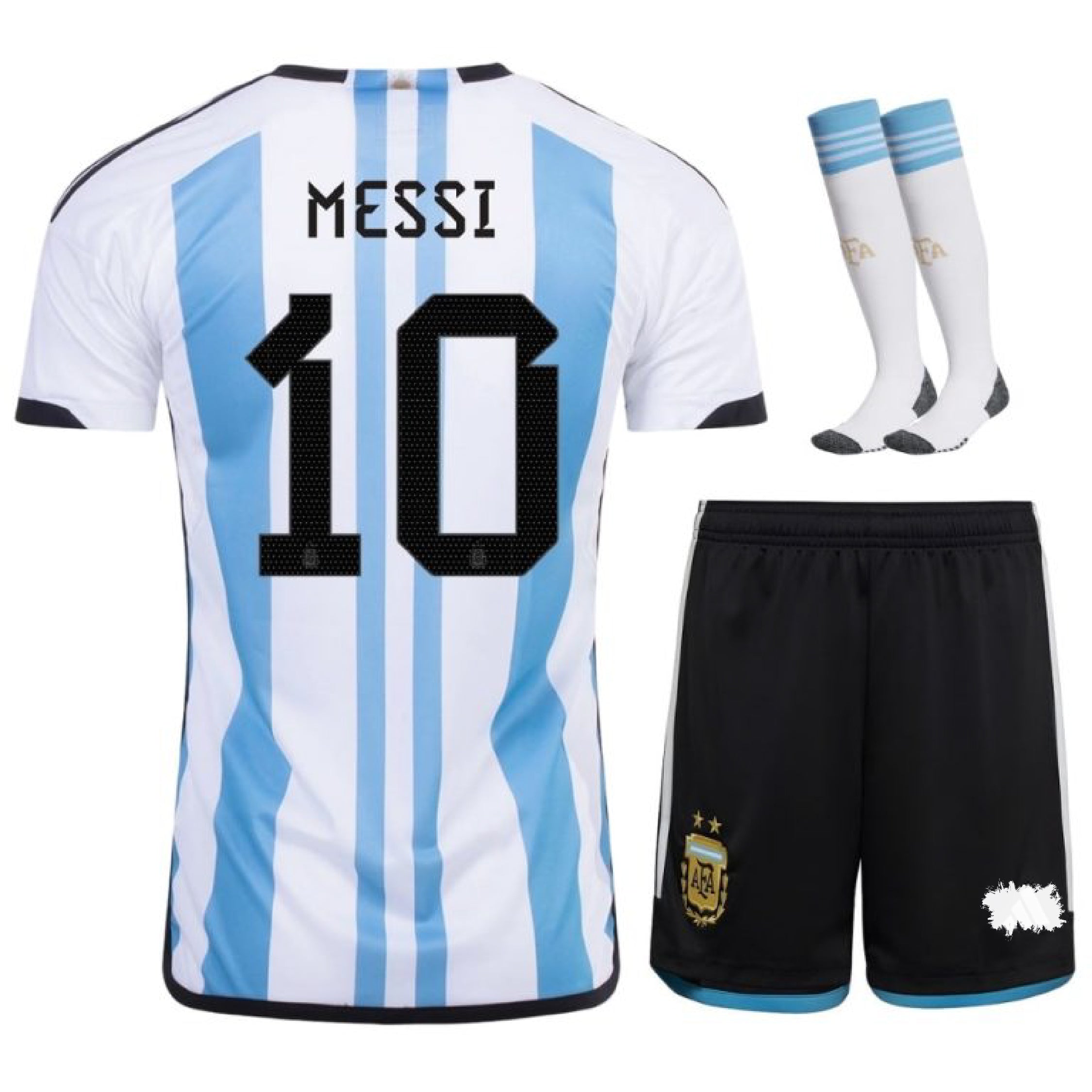 Argentina Home 24/25 Kids Kit with Socks | Messi Name